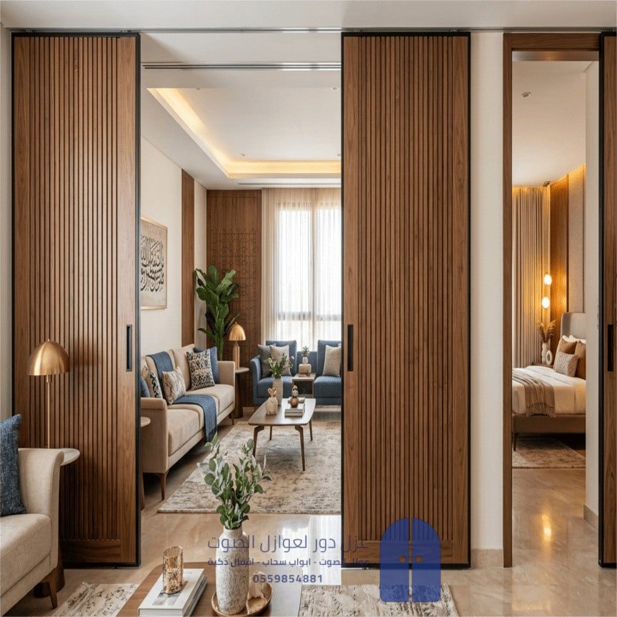 ابواب خشب سحب مودرن