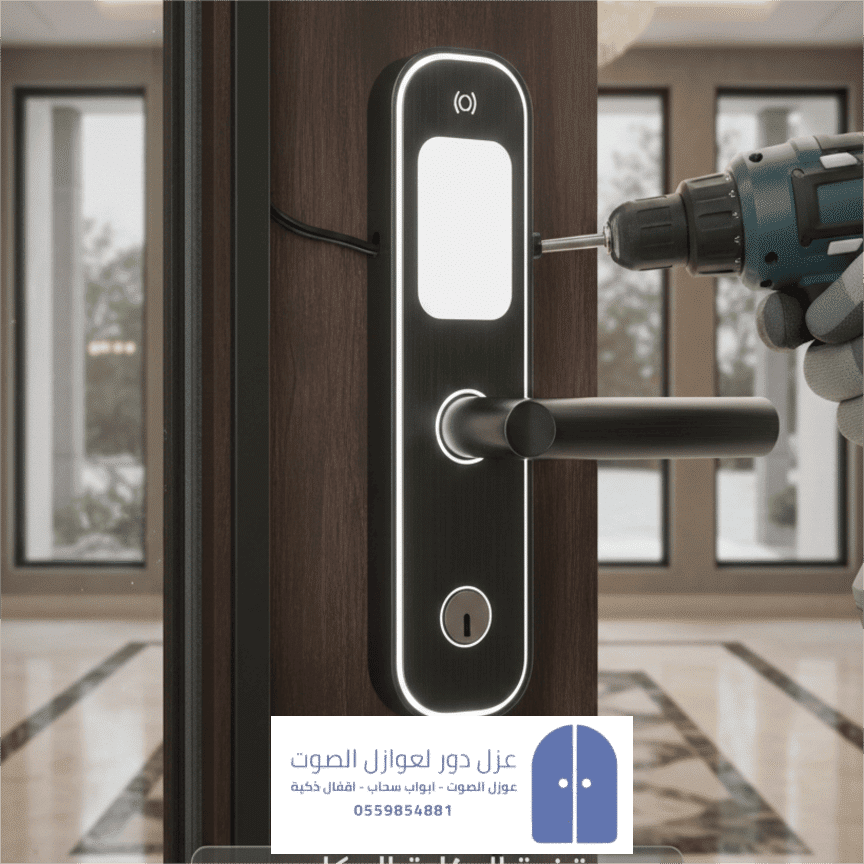 تركيب وبرمجة قفل الباب الذكي بالخبر